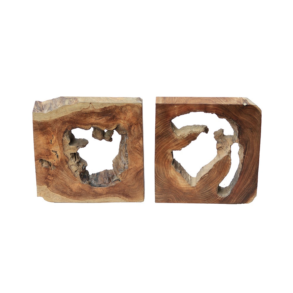 Set of 2 Teak Wall Décor 78606