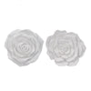 Set of 2 White Resin Floral Wall Accents 78732-WHIT-DS