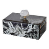 Black Marbled Pattern Box with Stone Detail