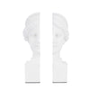 White Resin Portrait Bookends - Set of 2 8000-1187