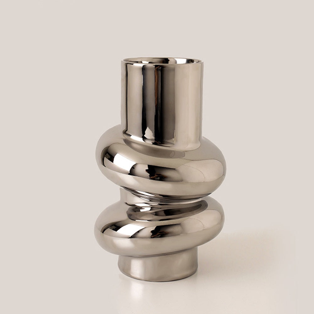 Silver Ceramic Vase - Large LT674-L