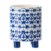 Blue & White Ceramic Planter - Large 8558