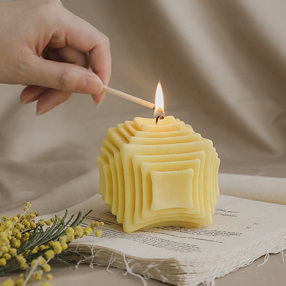 Cube Candle - Yellow FB-065-Y