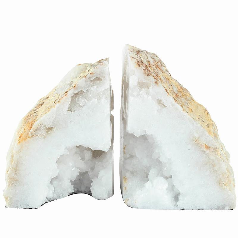 Set of 2 Natural Geode Bookends 40068