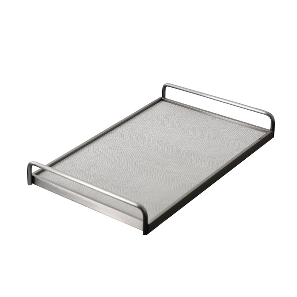 Stainless Steel & Leather Tray DZ-0074