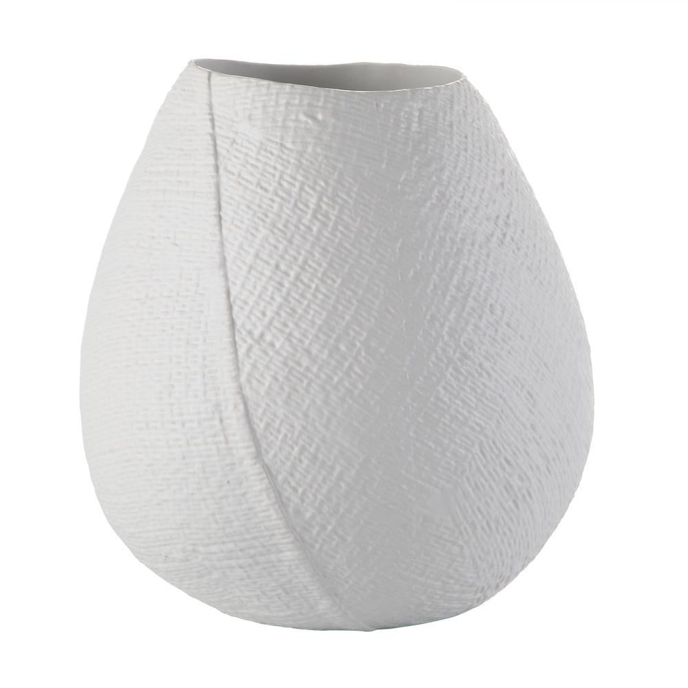 White Textured Ceramic Vase HPYG0306W2