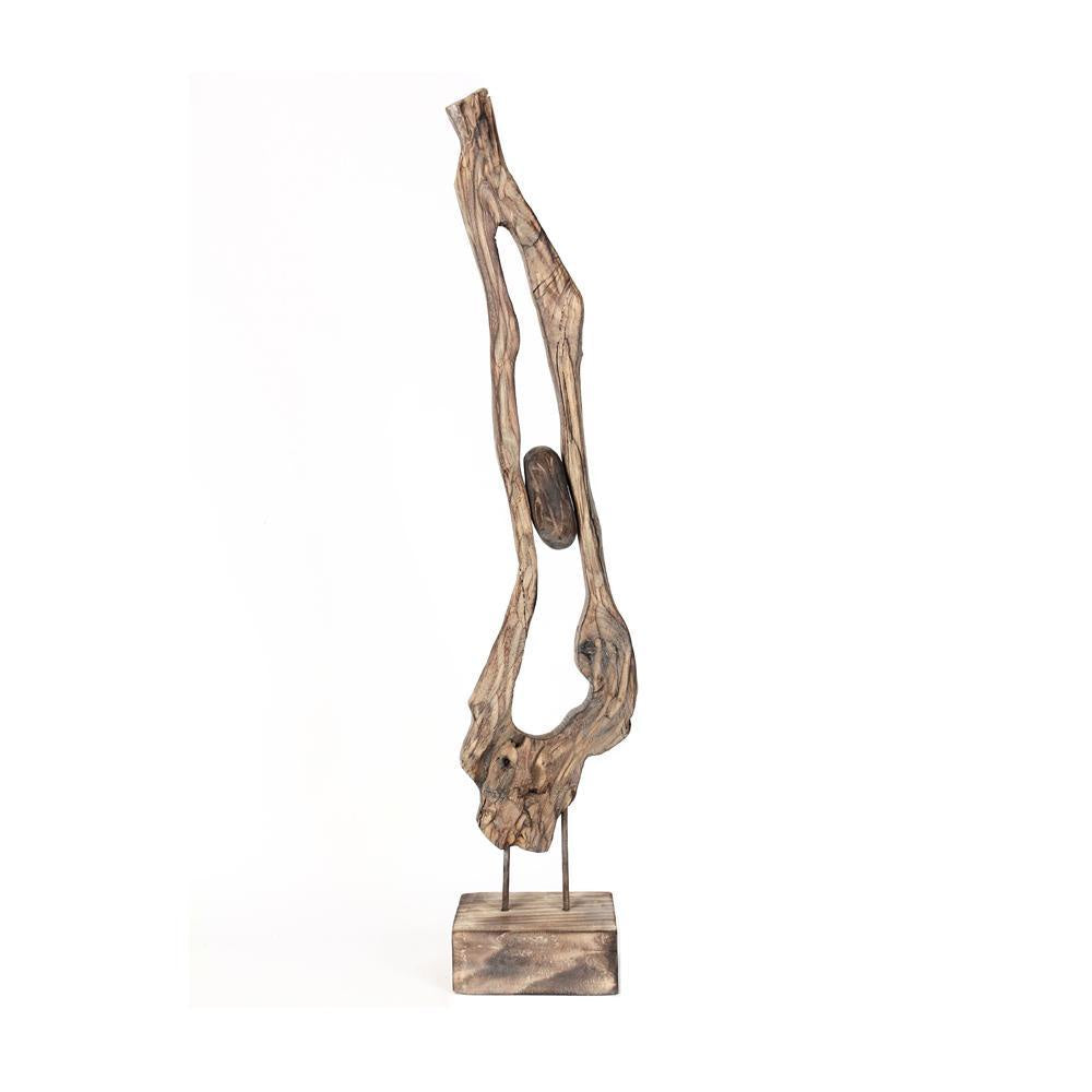 Abstract Tall Wooden Sculpture CF18695