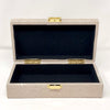 Taupe Decorative Box with Shagreen Finish and Gold Detail - Small FB-PG1901C