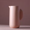 Blush Ceramic Pitcher with Semicircular Detail CT-A-4