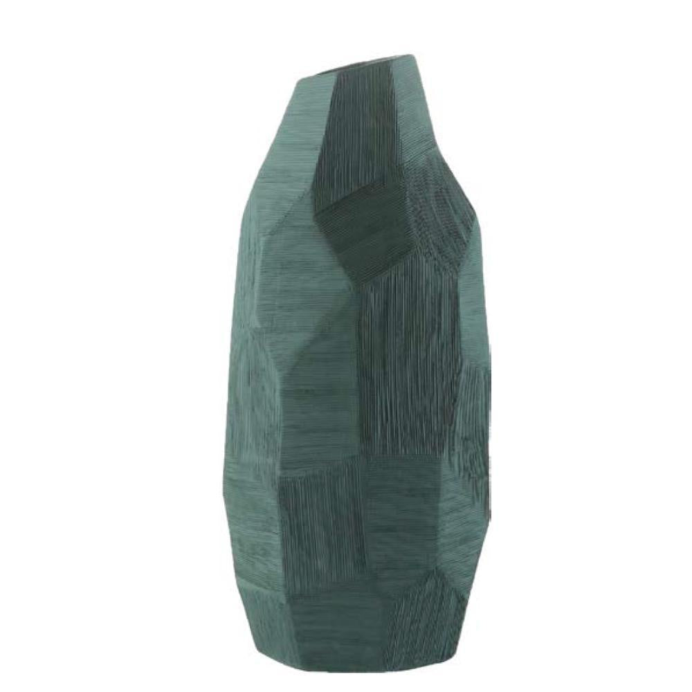 Teal Ceramic Hand Scribed Vase HPLX0247BL2