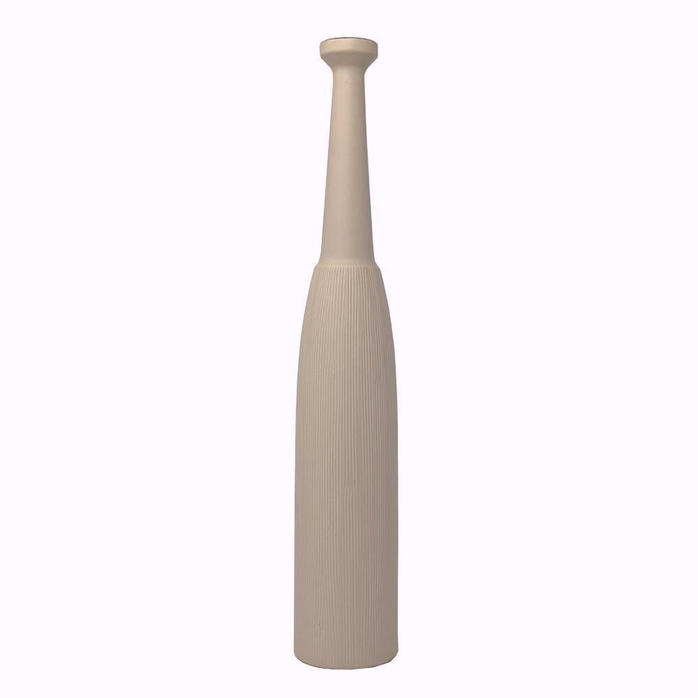 Beige Ceramic Vase - A 605729