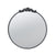 Black Iron Round Mirror with Crest Detail - Small 82189-BLAC-DS