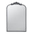 Black Iron Mirror with Crest Detail 82195-BLAC-DS