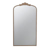 Gold Iron Floor Mirror with Crest Detail 82199-GOLD-DS