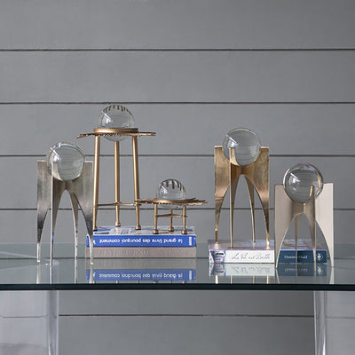 Set of 2 Iron & Crystal Décor - Gold 82226-DS