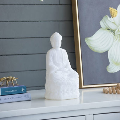 White Resin Buddha Sculpture 83441