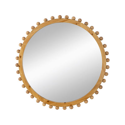 Round Wooden Mirror 83476-DS