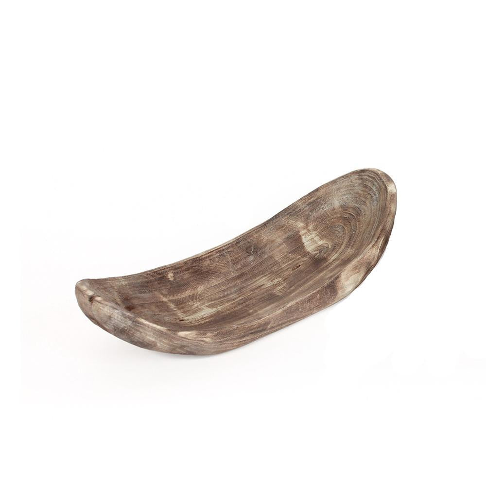 Long Curved Wooden Bowl - Medium CF18528B