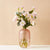 Faux Pink Flowers in Glass Vase SHZHCE9640-B20