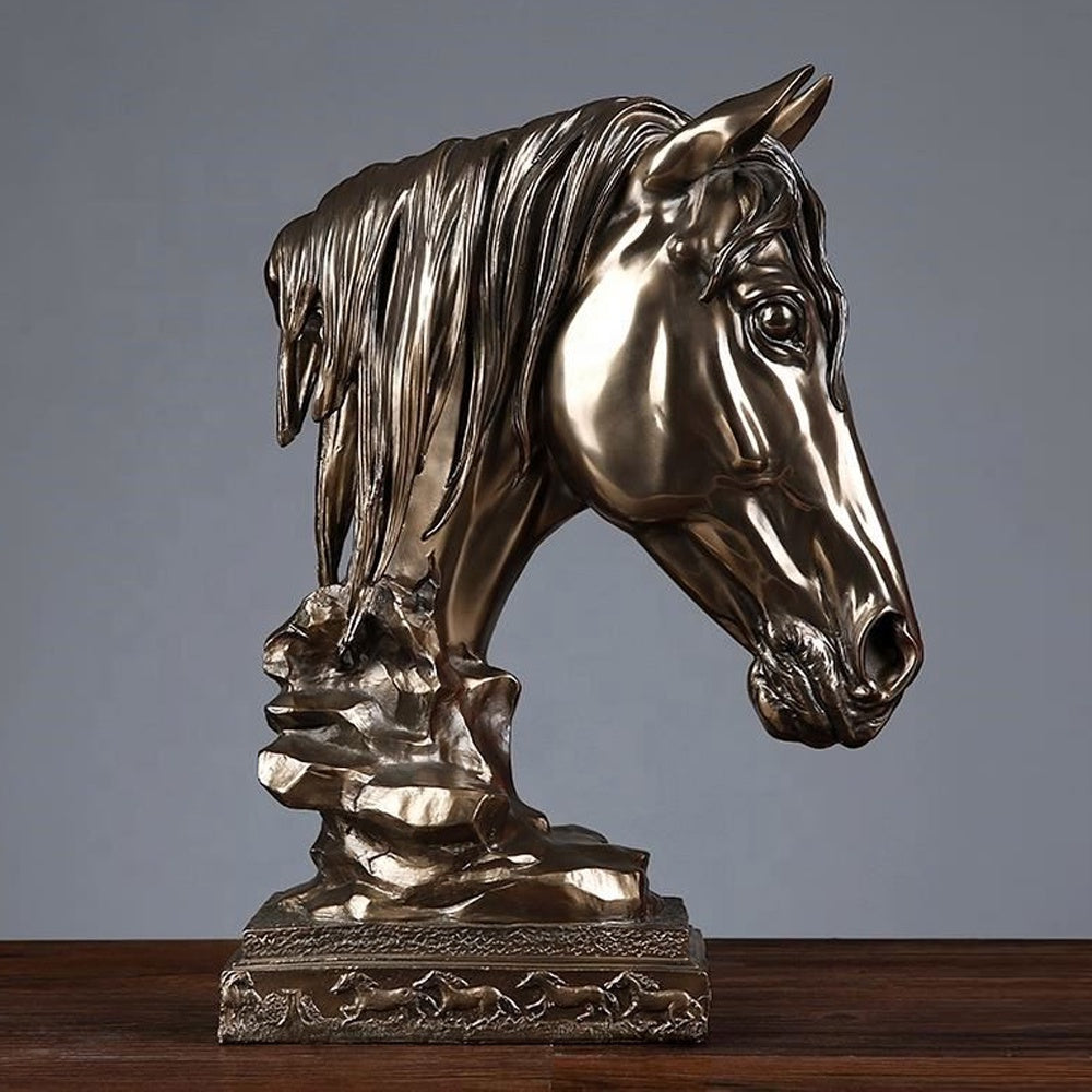 Bronze Resin Horse Bust w6000-502