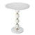 White Marble & Aluminum End Table 85583