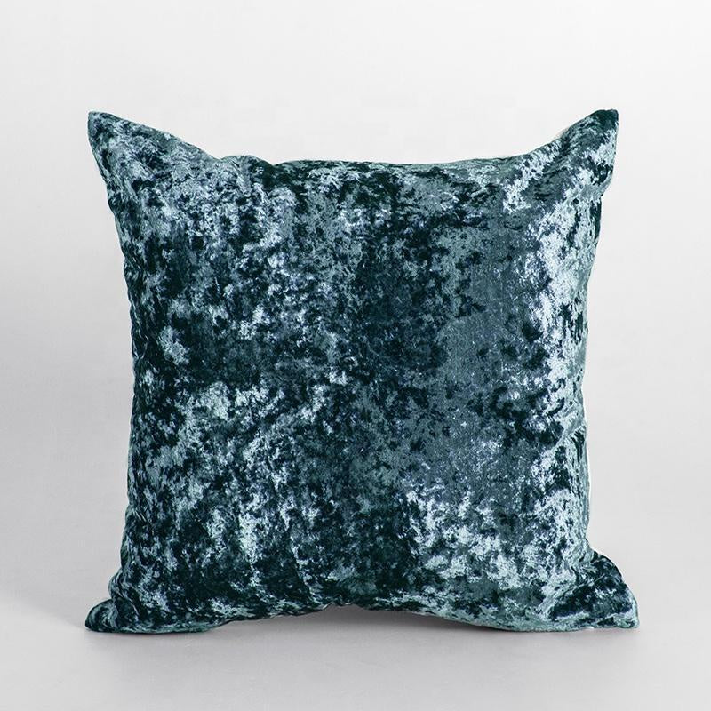 Storm Blue Crushed Velvet Cushion MND146