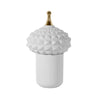 White Ceramic Architectural Lidded Jar - Small CY3906W2