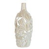 Cream Geometric Ceramic Vase with Pearlescent Finish - Large FA-D1856A