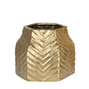 Gold Ceramic Plicated Vase - Small FA-D1905C