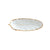White & Gold Ceramic Feather Tray - Small BD-003