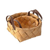 Set of 2 Woven Rattan Baskets