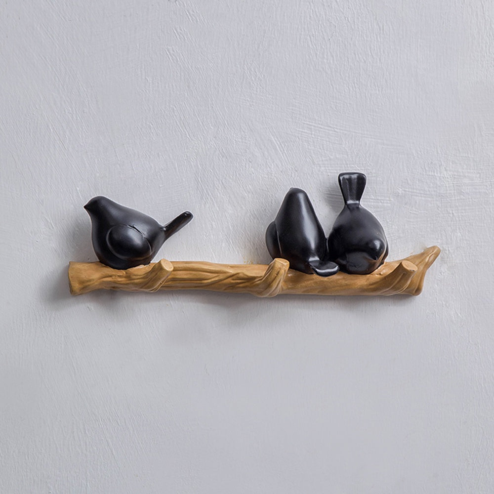 Black Resin Bird Wall Décor - 3 Birds SHDG3002004
