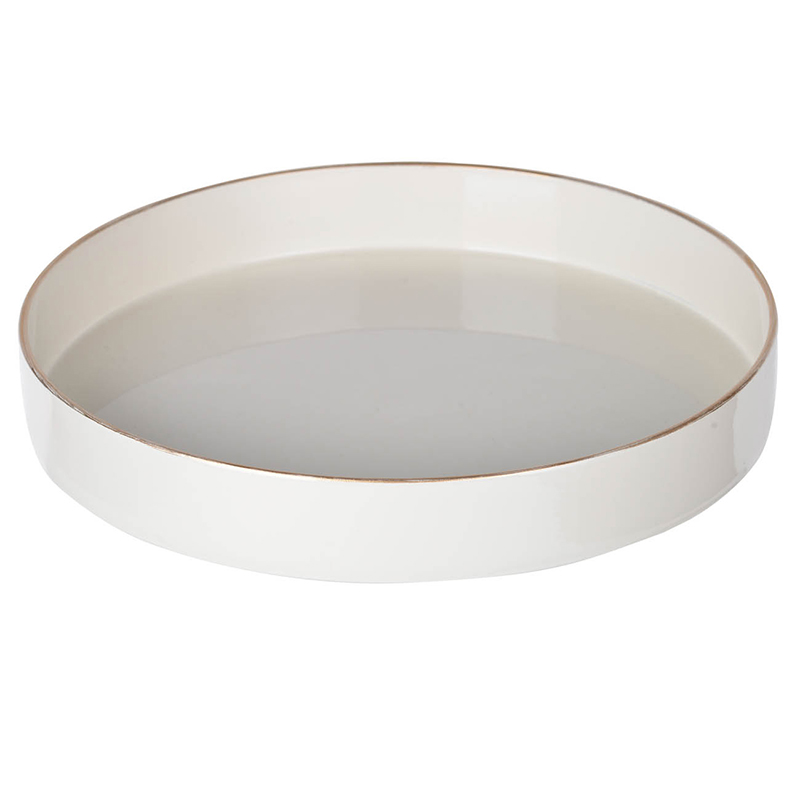 White Round Tray 42537-WHIT