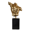Gold Male Bust with Wooden Base FL-J2101