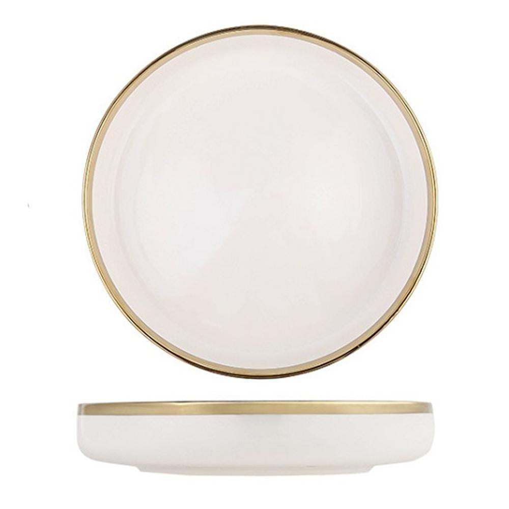 Milan Deep Plate Large - White المطبخ وتناول الطعام
