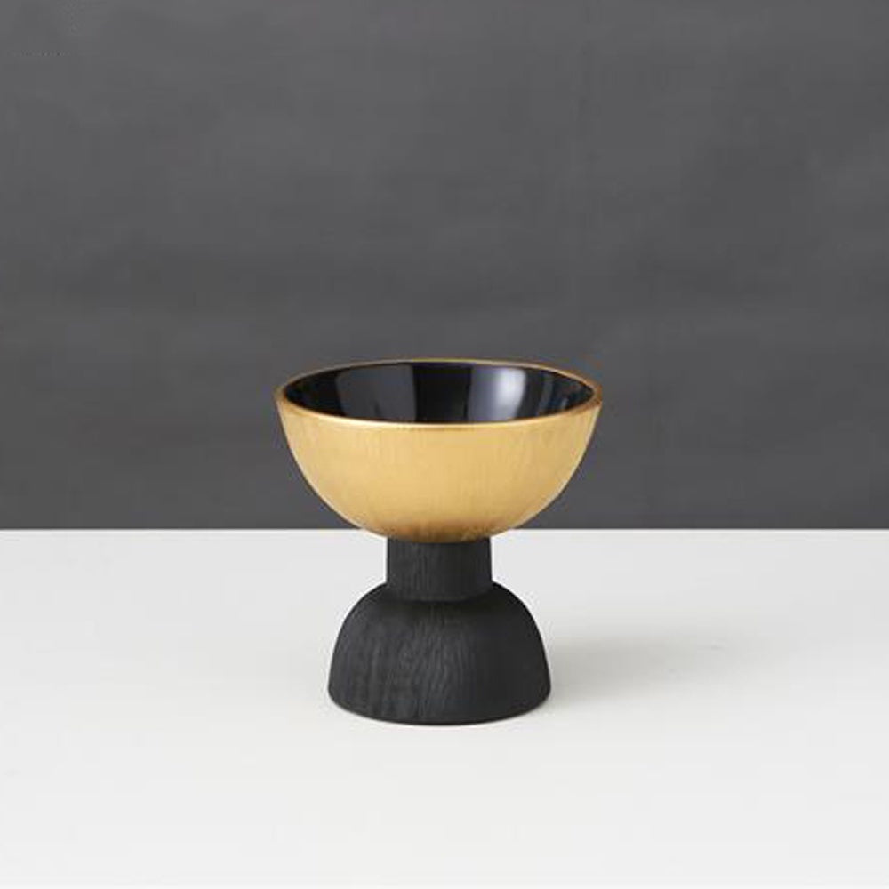 Gold & Black Ceramic Bowl LT581-S