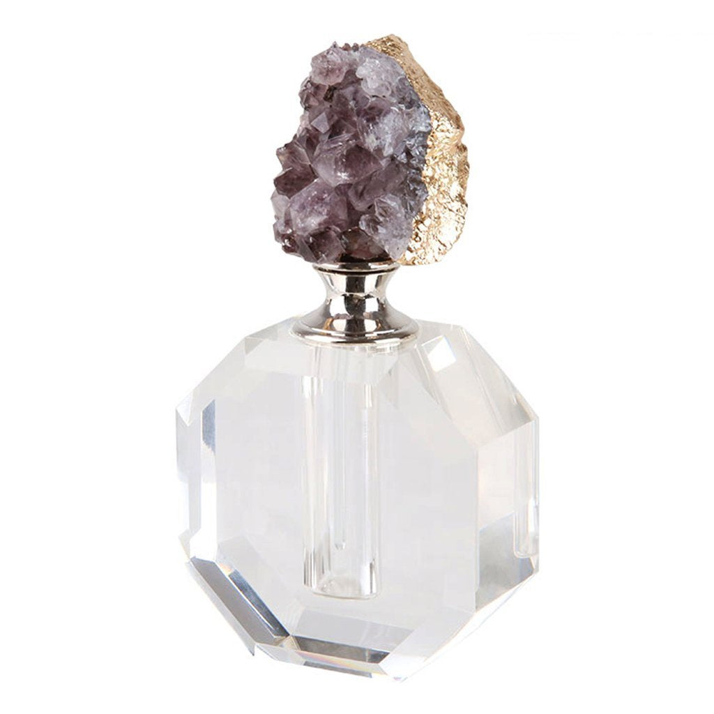 Crystal Bottle with Agate Top