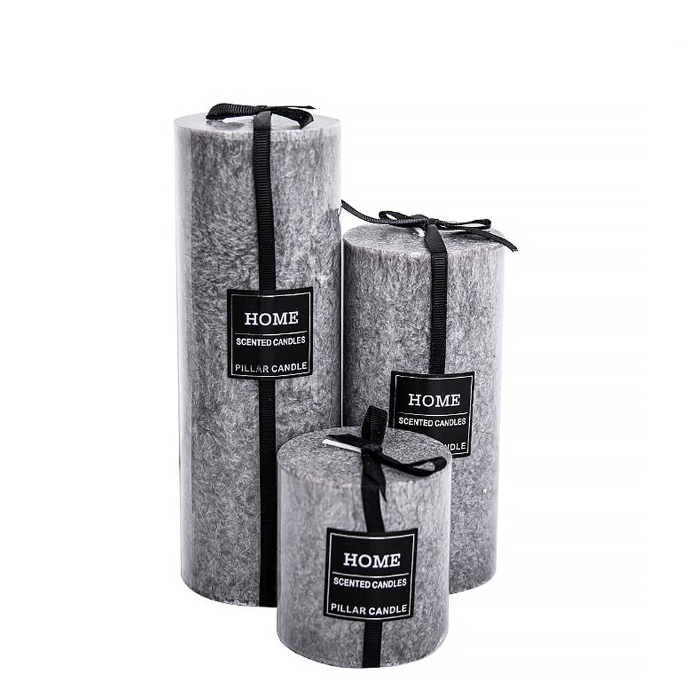 Grey Pillar Candle - Small FC-XY2004C