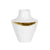 White Ceramic Wide Vase with Gold Spikes - Medium HPDD3672WJ2