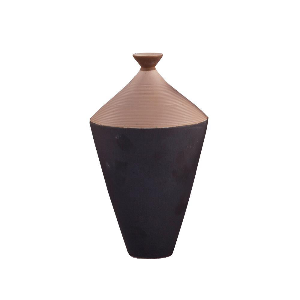 Clay & Black Ceramic Vase 605458