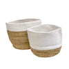 White & Natural Jute Basket - Set of 2JCB-106A