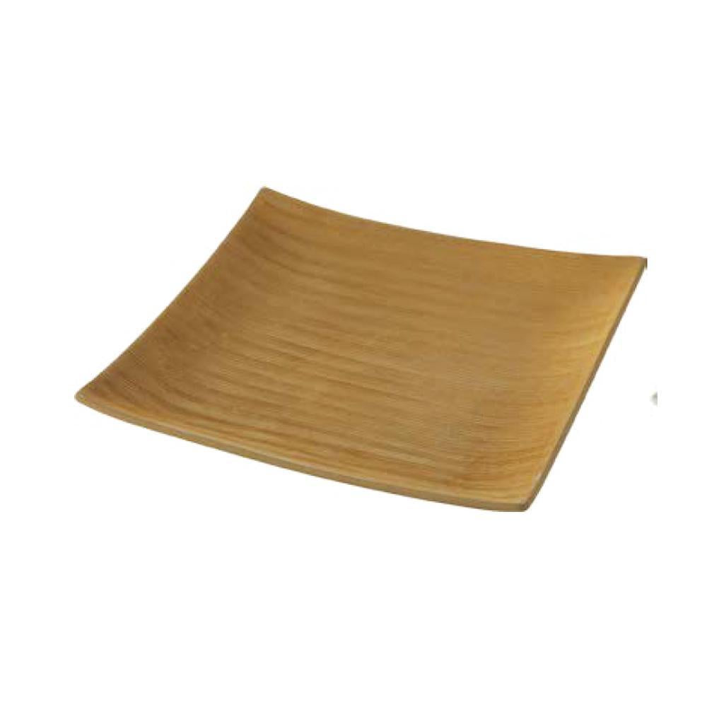 Ochre Ceramic Hand Scribed Plate RYLX0208Y1