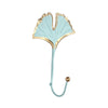 Turquoise & Gold Metal Leaf Wall Hook - E SHDG1191049