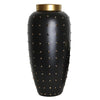 Black Ceramic Ginger Jar with Gold Dots - Large FA-D1978A