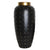 Black Ceramic Ginger Jar with Gold Dots - Large FA-D1978A
