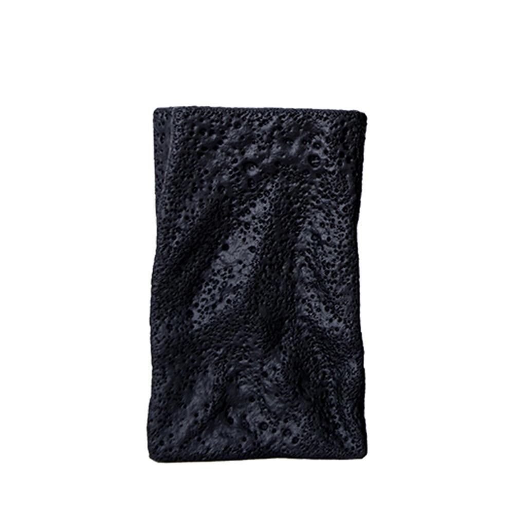 Black Ceramic Wrinkled Paper Textured Vase - Medium FA-D2109B