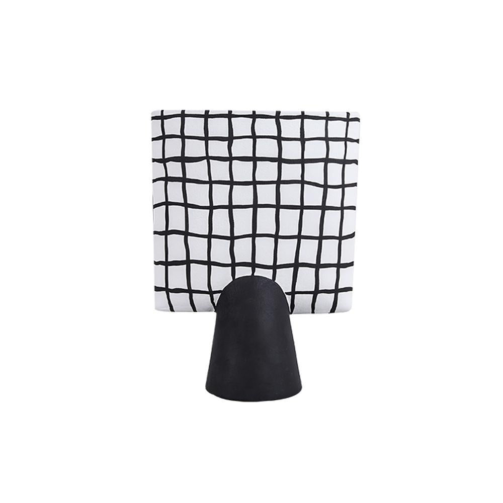 Black & White Patterned Ceramic Vase FA-D21023C