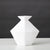 Angular Ceramic Textured Vase - White ZD-016