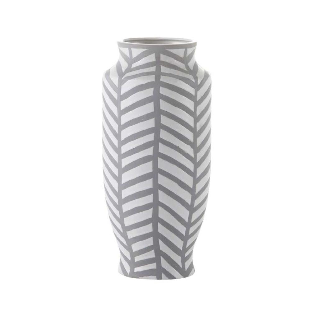 Grey & White Chevron Vase - Medium HPLX0246CW2