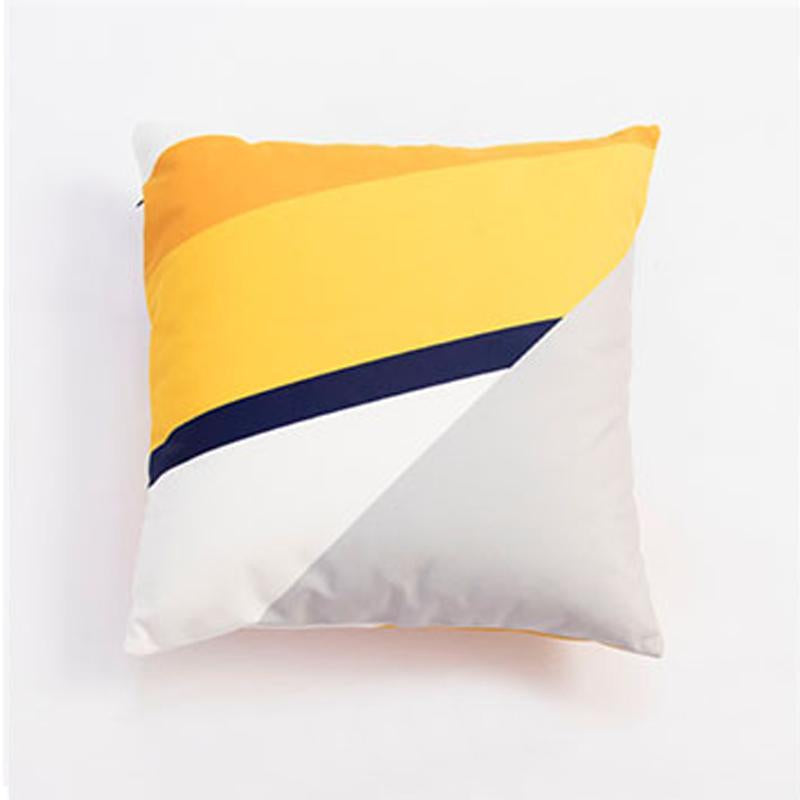 Yellow Geometric Pattern Cushion MND034